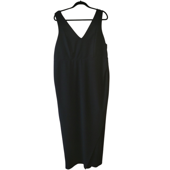 Torrid Black V-neck and Back Long Evening Gown Size 20 - Picture 3 of 5